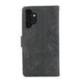 thumbnail image 5 of Nalacover Slim Wallet Case for Samsung Galaxy A13 4G, for Women Men, Embossed Pattern PU Leather Shockproof Magnetic Clasp Credit Card Slots Flip Kickstand Phone Case+Wrist Strap,Black, 5 of 7