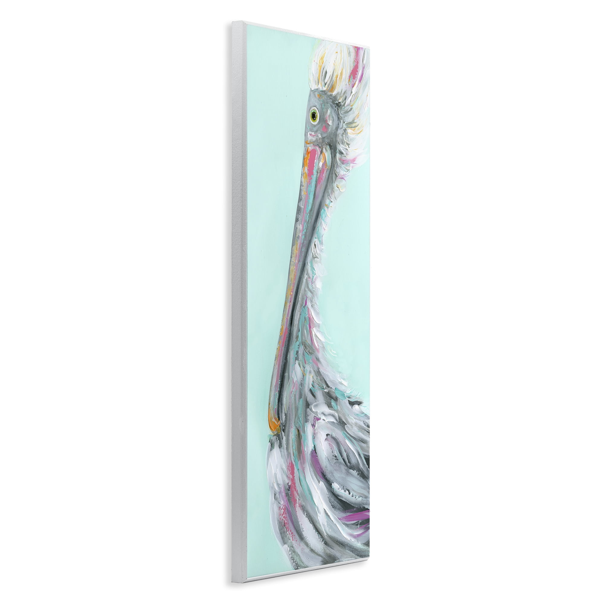 Stupell Industries Odd Pelican Portrait Animals & Insects Painting Unframed Art Print Wall Art, 7 x 17