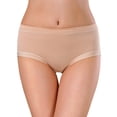 thumbnail image 1 of Gibobby Calzoncillos para mujer Ropa interior de mujer, pantalones menstruales, cintura media, pantalones sanitarios triangulares antifugas laterales de capas(Beige,G), 1 of 5