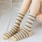 Lawor Socks For Men&Women Women'S Autumn And Winter Striped Blue Plaid Sports Socks Blue Average Size