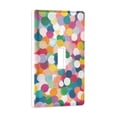 thumbnail image 2 of Yayeee Toggle Light Switch Wall Plate 1-Gang 4.5"x2.7" Home Decorative Outlet Cover, Dark Colorful Circles, 2 of 7