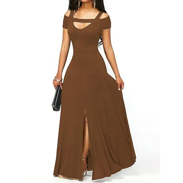 Gspmoly Robes pour Femmes, Printemps et Su Robe de Printemps et d'Été pour Femmes Nouvelle Aguichant Style Long Fille Épicée Haute Élasticité Couleur Unie Robe-Jupe pour Femmes Robes Formelles pour Femmes jusqu'à 65 % de Rabais