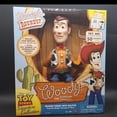 thumbnail image 1 of 2025 Figuras de acción de Disney Pixar Toy Story Woody, muñecos de personajes de sonido de película en inglés, tela de vaquero, regalo de cumpleaños para niños, 40CM, 1 of 5