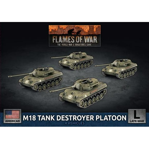 Flames of War: American M18 Hellcat (76mm) Tank Destroyer Platoon (x4 Plastic)