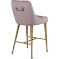 thumbnail image 2 of Meridian Furniture Owen Tabouret de Bar en Velours de 28 Po H Rose (Ensemble de 2), 2 of 5