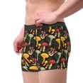 thumbnail image 2 of Yiaed Mushrooms And Fern Stems Print Men's Soft Cotton Boxer Shorts Breathable Boxers Underwear Moisture-Wicking Underwear Stretch Boxer Briefs for Man-Medium, 2 of 5
