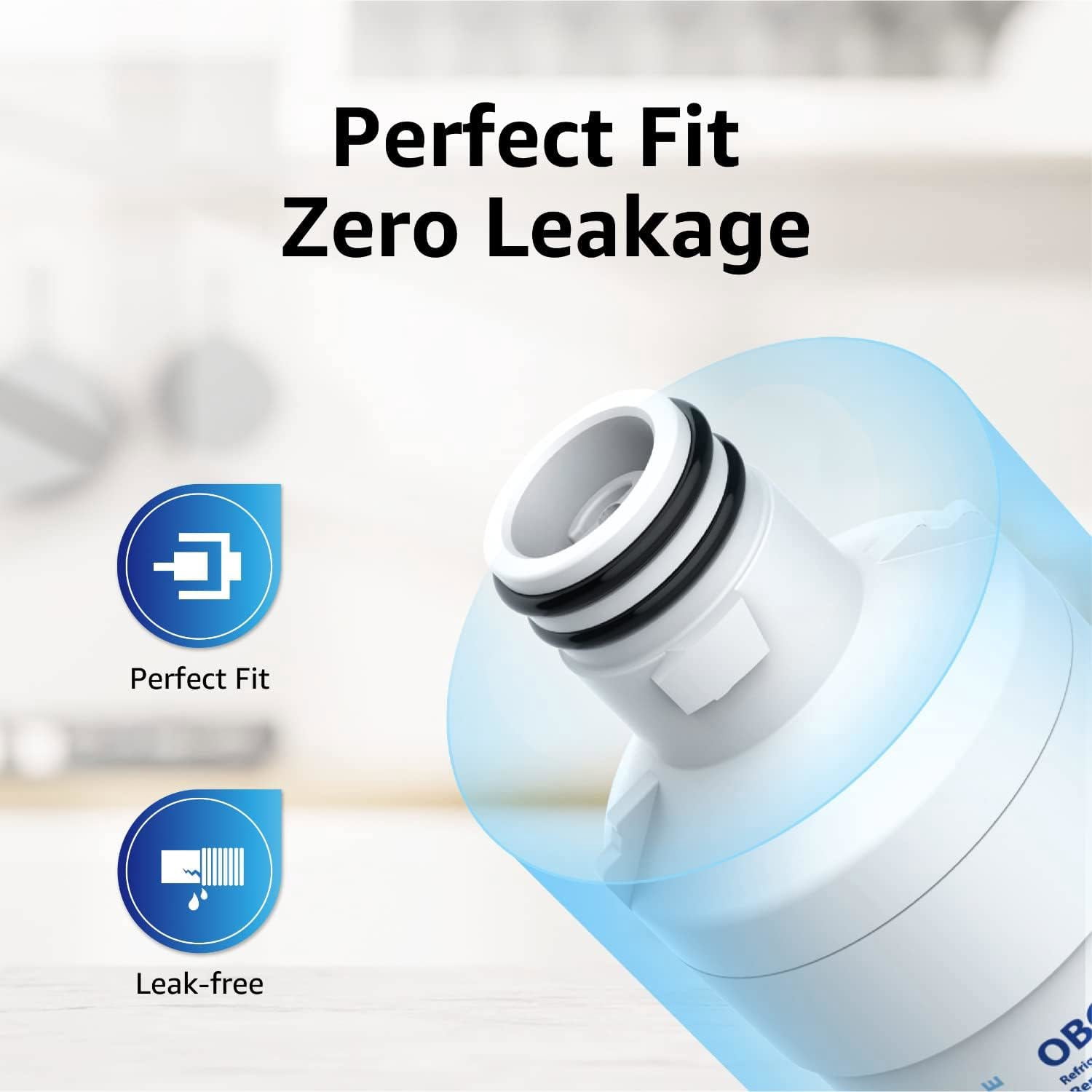 Overbest  ADQ747935 Refrigerator Water Filter and Air Filter, Replacement for , ADQ74793501, ADQ74793502, Kenmore 469980, 9980 and LT120F®, 3 Combo