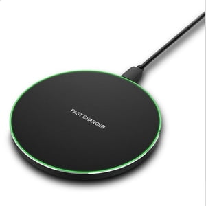 Chargeur sans fil, Compact chargeur Pad sans danger à utiliser rapidement pour téléphone noir pour