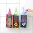 thumbnail image 3 of Green Kitchen Large Capacity Grid Fruit Vegetable Storage Bag Durable Wear-Resistant Mesh Space Saver Bags Indoors and Outdoors, 3 of 4