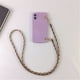 thumbnail image 1 of Funda de teléfono de cadena de pulsera de cuero con collar de cordón cruzado de lujo para iphone 13 11 12 14 Pro Max XR X XS 7 8 plus correa de cubierta Tan Jianjun unisex, 1 of 2