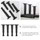 thumbnail image 2 of 4 PCS Centro de cama Soporte de piernas ajustables Camas de cama Soporte de marco de cama Legas ajustables, 2 of 6