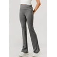 thumbnail image 4 of High Waist Tummy Control Boot Cut Flare Pants - Light Gray, 4 of 10