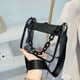thumbnail image 2 of Bolso transparente para mujer, bolso transparente, bolso de concierto, bolso transparente aprobado para estadios, bolso bandolera, bolso tipo hobo, regalo, 2 of 7