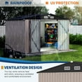 thumbnail image 6 of 8x10 FT Metal Storage Sheds Outdoor,Metal ToolShed with Lockable Door,Metals Yard Sheds MetalGarden Shed Kit,Metals Utility Sheds Buildings with Air Vent for Backyard Garden Patio Lawn,ship in 2 boxes, 6 of 9