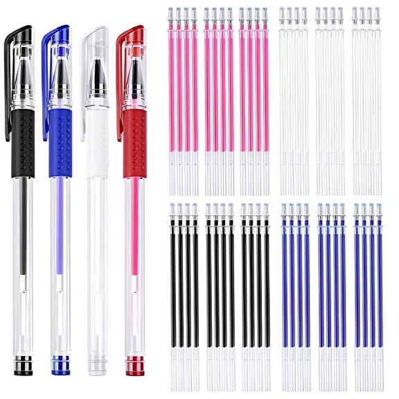 CCOCC 8 Pieces Heat Erasable Pens for Fabric with 52 Refills Fabric Marking Pens Fabric Markers for Quilting Sewing DIY Dressmaking Fabrics