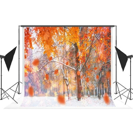 Image of ABPHOTO Polyester Fall Scenery Background Maple Falls Photocall Forest Scenic Photography Bokeh Backdrop Autumn Studio Fond 7X5ft