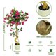 thumbnail image 5 of 4 ft artificial bougainvillea tree con faux rosa silk flowers in blanca planter - a grande decorative fake plant para home, oficina, house y garden, 5 of 7