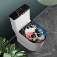 thumbnail image 2 of HELLHERO Skull and Cat Pattern Toilet Lid Seat Cover with Fits All Toilet Shapes 2 Piece Set Toilet Covers Set 17x21 Inches for Soft, 2 of 8