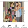 thumbnail image 2 of Bob's Burgers 4 Pcs Shower Curtain Set Bathroom Sets Shower Curtain with 12 Hooks Bathroom Decor with Rugs Bath Accessories with Mats Toilet Lid Cover, 2 of 8
