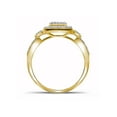 thumbnail image 2 of FB Jewels 10kt Yellow Gold Diamond Square 3-Piece Bridal Wedding Ring Band Set 1/3 Cttw, 2 of 3