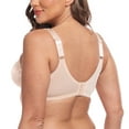 thumbnail image 5 of Women's Wireless Minimizer Plus Size Sleep Unlined Full Coverage Lace Bra 50H, 5 of 6