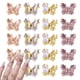 thumbnail image 1 of 20 piezas de adornos para uñas 3D, diamantes de imitación con forma de mariposa en 3D, gemas de metal con purpurina, accesorios para uñas, 1 of 6