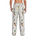thumbnail image 3 of Uemuo German Shepherd Dog Pattern Men's Wide Leg Palazzo Lounge Pants with Pockets Light Weight Loose Comfy Casual Pajama Pants-Large, 3 of 9