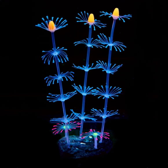 Glowing Fish Tank Decorations Plants, Glow Aquarium Decorations