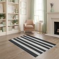 thumbnail image 2 of ODIKA Striped Modern Farmhouse With Even Ticking Lines And Borders Non-Slip Chair-Friendly for Home Office, Gaming Room, Under Desk, 2 of 7