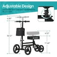 thumbnail image 3 of ELENKER Steerable Knee Scooter for Foot Injuries Ankles Surgery, Black, 3 of 7