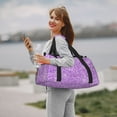thumbnail image 6 of Fuzoiu Lilac Glittering Print Travel Duffle Bag,Carry On Tote Bags,Duffel Bag,Sport Gym Bag, Hospital Bag for Labor and Delivery, Overnight Bag,Luggage Bag, 6 of 7