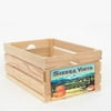 At Home On Main Vintage-Style Large Wood Fruit Crate With Natural AHOMWFC-SVN-L
