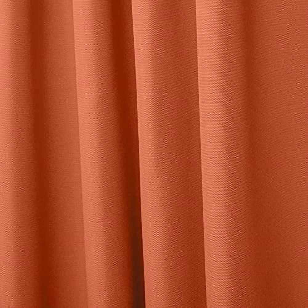 Exclusive Home Curtains Indoor/Outdoor Solid Cabana Tab Top Curtain Panel Pair, 54x120, Mecca Orange