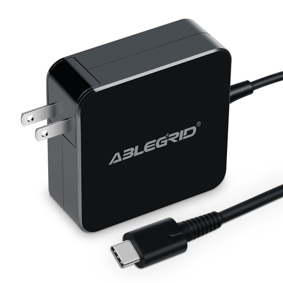 ABLEGRID USB Type C 65W PD Charging Adapter Wall Charger Replacement For HP,ASUS,Acer,Dell,Huawei and other Laptops or Phones with USB C
