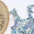 thumbnail image 3 of Godderr Girls One-Piece Swimsuits for Toddler Kids Bow Shoulder Strap Printed Swimwear 8-14 Years Summer Bathing Suit, 3 of 4