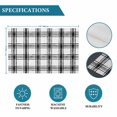 thumbnail image 6 of Black Plaid Placemats Set of 2, Gingham Check Minimalist Modern Grid Farmhouse Washable Wipeable Table Mats for Dining Tables, Indoor Outdoor Kitchen Place Mats for Holiday Party Table Decor, 6 of 9