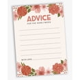 thumbnail image 2 of Inkdotpot Set Of 50 Advice for The Newlyweds, Floral Advice Cards For Bride & Groom, Perfect Addition to Your Wedding Reception Decorations 5x7 inches, 2 of 8