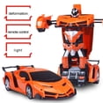 thumbnail image 3 of Rc Car Driving Sports Cars Drive Deformation Robot Model Remote Control Car Rc Fighting Toy Gift 2 En 1 Yuarrent EL018078-02, 3 of 5
