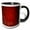 Black/White, variant on 3drose, Image of Gold Glitter Look Rains down on Red, 11oz Two-tone Red Mug