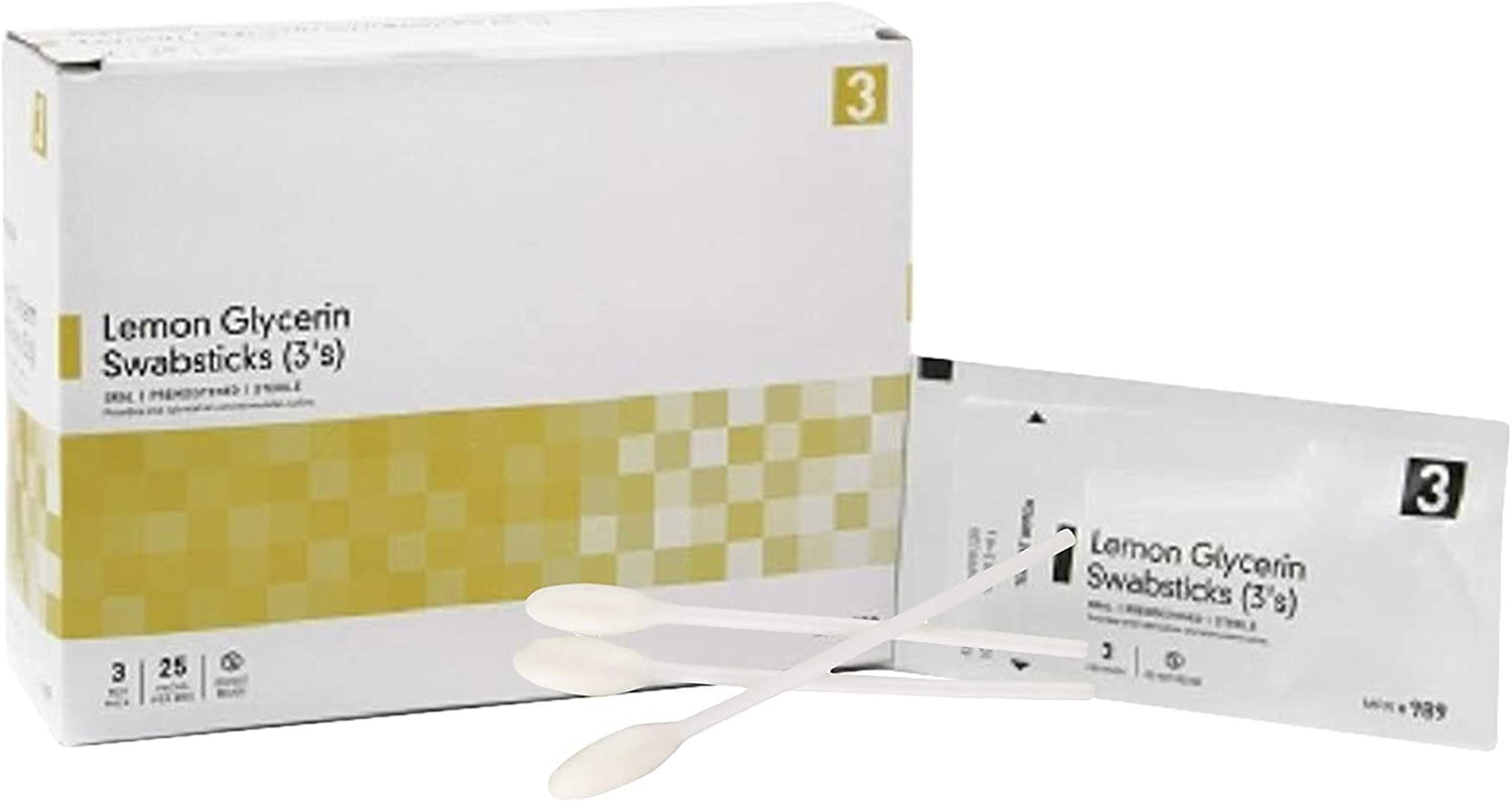 Pack of 250 Disposable Mouth Swabs for Oral and Dental White Sterile