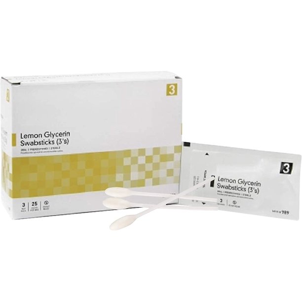 Pack of 250 Disposable Mouth Swabs for Oral and Dental White Sterile