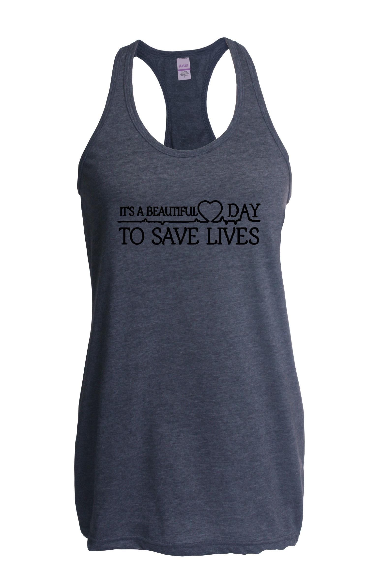 Trained to Save Lives Next Level Racerback Tank