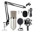 thumbnail image 1 of Mistaha Professional BM700 Condenser Microphone Sound Recording Microphone Mic KTV Singing Studio Recording Kit Silver, 1 of 8