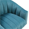 thumbnail image 4 of JERFIT Modern Velvet Swivel Accent Chair with Barrel Back, 360° Rotation for Living Room, Bedroom, Office Teal Upholstered Lounge Chair, 4 of 10