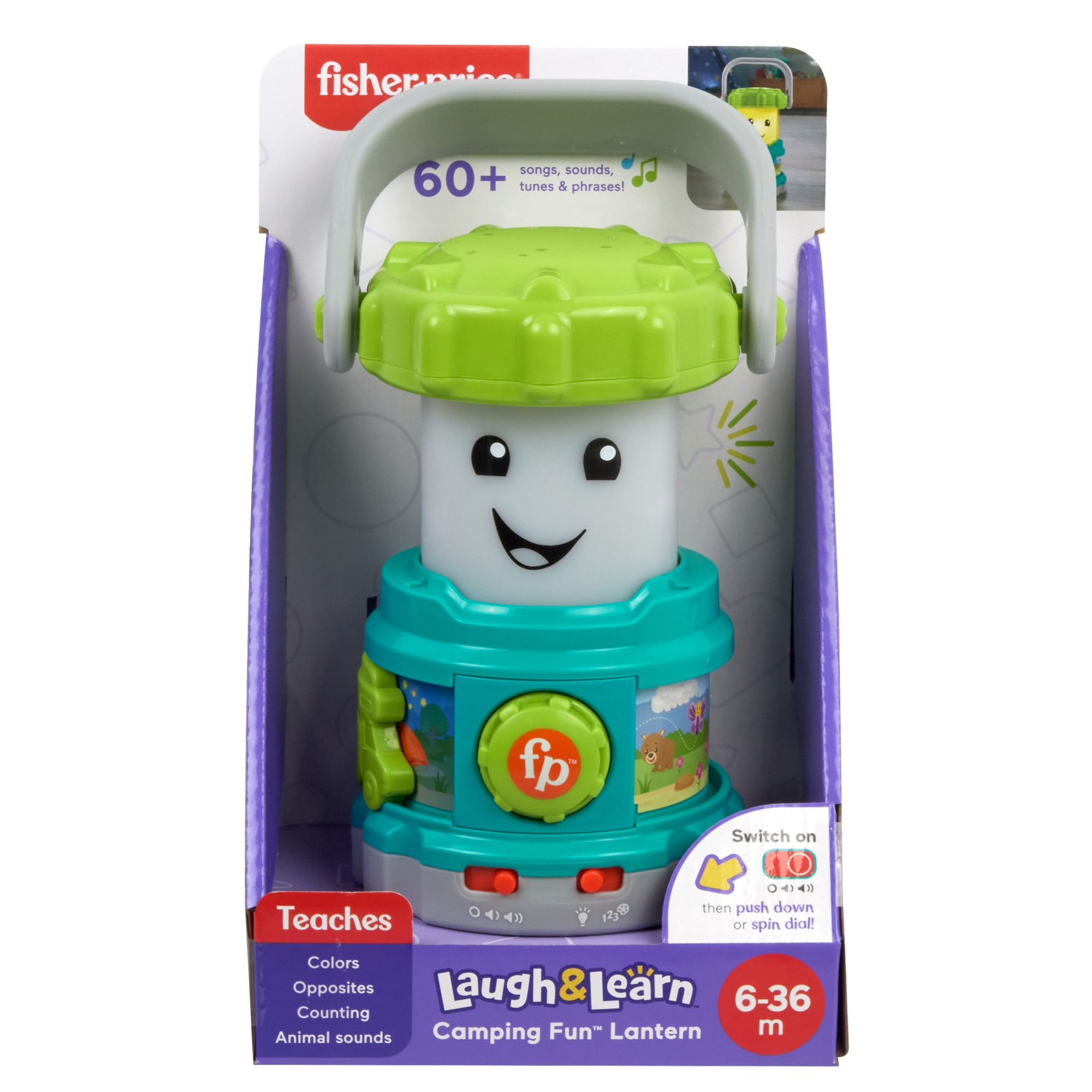 Fisher-Price Laugh & Learn Camping Fun Lantern Baby & Toddler Learning Toy with Lights & Music