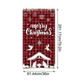 thumbnail image 4 of FEOLGEHLY Christmas Door Cover Buffalo Check Plaid Door Decoration Xmas Jesus Is The Reason for The Season Backdrop Nativity Banner Religious Sign for Winter Holiday Outdoor Wall Home Party Supplies, 4 of 10
