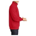 thumbnail image 3 of Mens 1/4 Zip Cotton/Poly Fleece Sweatshirt True Red 2X-Large, 3 of 8