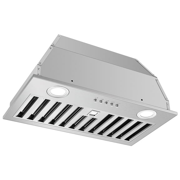 Joeaonz 20" 600 CFM Ventless Range Hood Insert, Stainless Steel, Ultra-Quiet, Dishwasher-Safe Filter, LED Lighting
