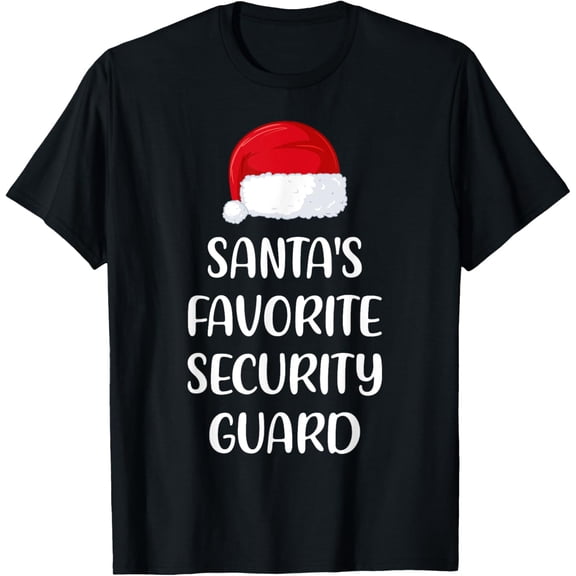 Santas Favorite Security Guard Christmas Funny Pajama T-Shirt