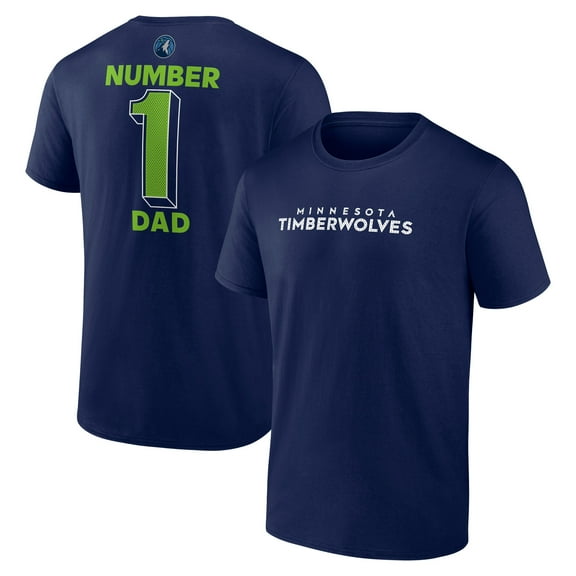 Men's Navy Minnesota Timberwolves #1 Dad Jersey T-Shirt